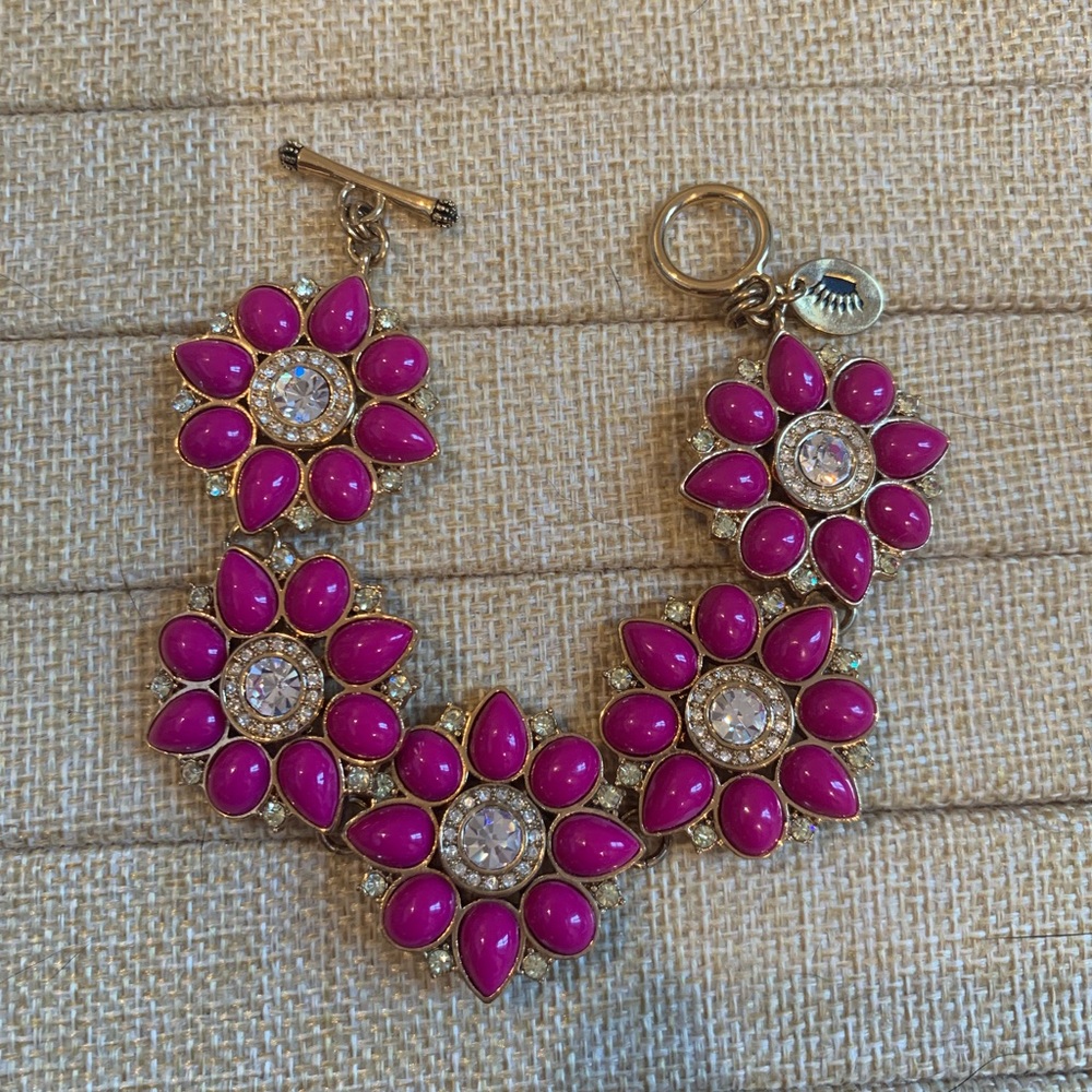 Juicy couture pink flower bracelet